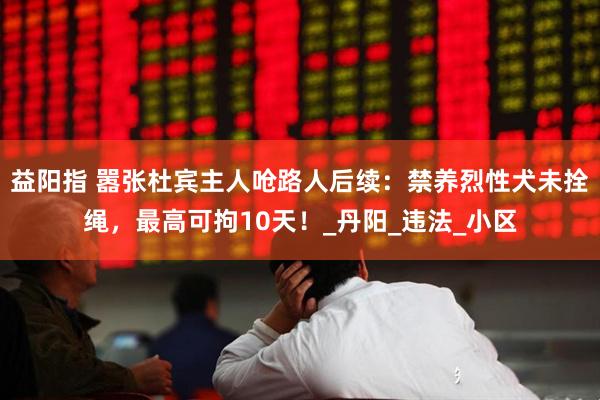 益阳指 嚣张杜宾主人呛路人后续：禁养烈性犬未拴绳，最高可拘10天！_丹阳_违法_小区